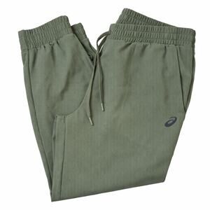 ASICS Olive Green Athletic Joggers Pants XL Lightweight Stretch